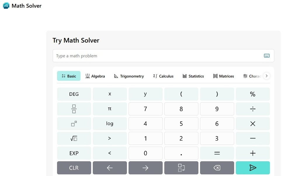 Microsoft Math Solver
